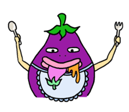 Vomiting Eggplant "Kenas" sticker #4458671