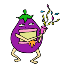 Vomiting Eggplant "Kenas" sticker #4458674