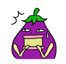Vomiting Eggplant "Kenas" sticker #4458679