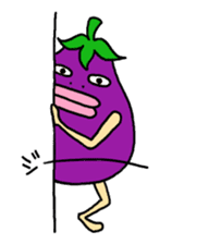 Vomiting Eggplant "Kenas" sticker #4458680