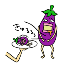 Vomiting Eggplant "Kenas" sticker #4458681