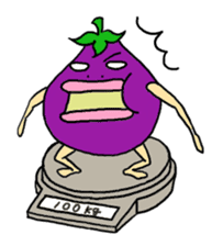 Vomiting Eggplant "Kenas" sticker #4458682