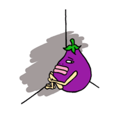 Vomiting Eggplant "Kenas" sticker #4458684