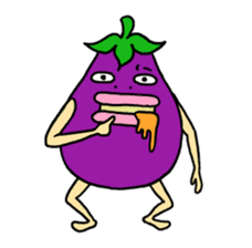 Vomiting Eggplant "Kenas" sticker #4458692