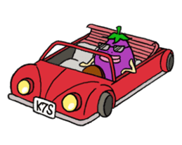 Vomiting Eggplant "Kenas" sticker #4458694