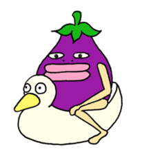 Vomiting Eggplant "Kenas" sticker #4458702