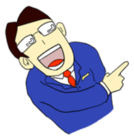 The man in suits. sticker #4459026