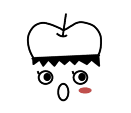 Apple of black and white sticker #4460590