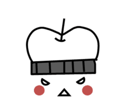 Apple of black and white sticker #4460602