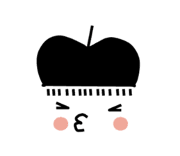 Apple of black and white sticker #4460603