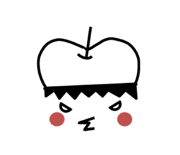 Apple of black and white sticker #4460607