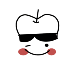 Apple of black and white sticker #4460610