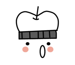 Apple of black and white sticker #4460616