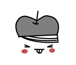 Apple of black and white sticker #4460617