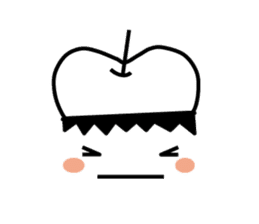 Apple of black and white sticker #4460618