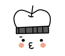 Apple of black and white sticker #4460623