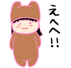 Girl in a Bear Costume sticker #4460667