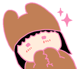 Girl in a Bear Costume sticker #4460669