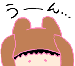 Girl in a Bear Costume sticker #4460670