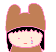 Girl in a Bear Costume sticker #4460673