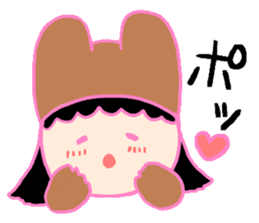 Girl in a Bear Costume sticker #4460680