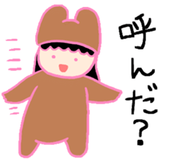 Girl in a Bear Costume sticker #4460685