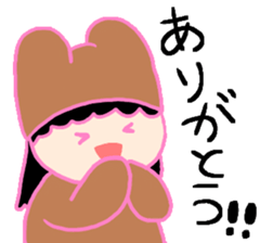 Girl in a Bear Costume sticker #4460697