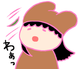 Girl in a Bear Costume sticker #4460702