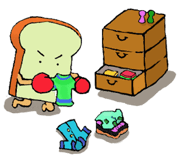 Jabbing Bread ~daily life~ sticker #4461058