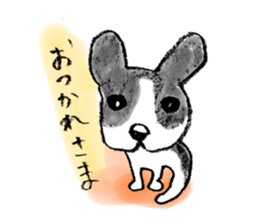 Dog's greeting sticker #4461227