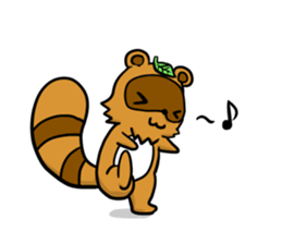 fox and raccoon dog ! sticker #4463325