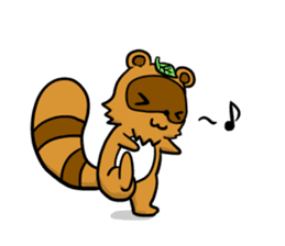 fox and raccoon dog ! sticker #4463325