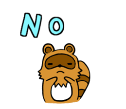 fox and raccoon dog ! sticker #4463342