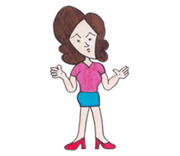 Y-chan Office Lady sticker #4465070