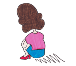 Y-chan Office Lady sticker #4465079