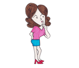 Y-chan Office Lady sticker #4465086