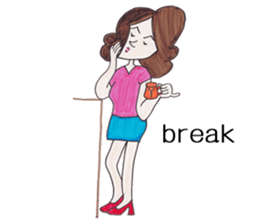 Y-chan Office Lady sticker #4465087