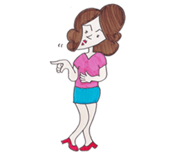 Y-chan Office Lady sticker #4465095
