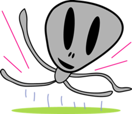 Gray the Alien sticker #4465401