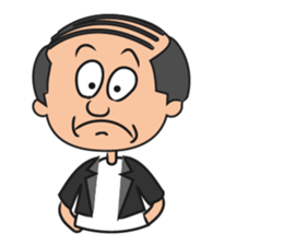 Strange Grandpa &  lady(in English) sticker #4467030