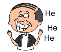 Strange Grandpa &  lady(in English) sticker #4467033