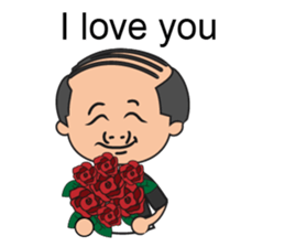 Strange Grandpa &  lady(in English) sticker #4467035