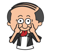 Strange Grandpa &  lady(in English) sticker #4467043