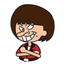 Strange Grandpa &  lady(in English) sticker #4467045