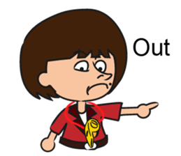 Strange Grandpa &  lady(in English) sticker #4467046