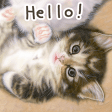 Painting of Puppies and Kittens sticker #4467585