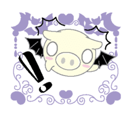 Pig of a angel and  a devil sticker #4468645