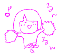 Crayon girl and Boy sticker #4468673