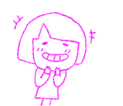 Crayon girl and Boy sticker #4468674