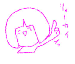 Crayon girl and Boy sticker #4468679